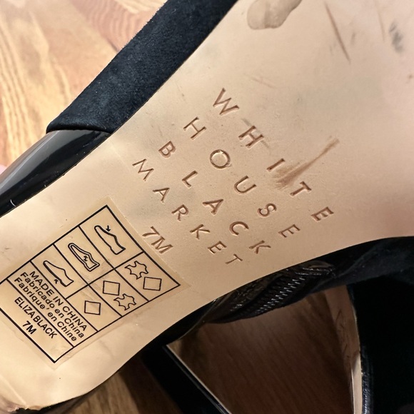 WHBM Black Patent Leather & Suede Booties - Picture 5 of 5